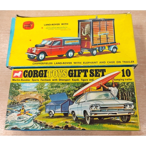 212 - Corgi. Gift set pair generally very good/excellent in good/good plus boxes with No.GS10 Marlin-Rambl... 