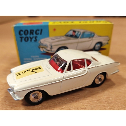 216 - Corgi. The Saints Volvo No.258 white body with red interior, black 'Saint' on bonnet, contains drive... 