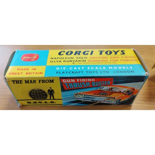 220 - Corgi. The Man from UNCLE No.497 Gun Firing Thrushbuster, metallic blue, with pale yellow interior, ... 