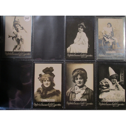 27 - Ogdens. Collection of Guinea Golds in 5 albums with ranges of Actresses Base D, large Base D, Actres... 