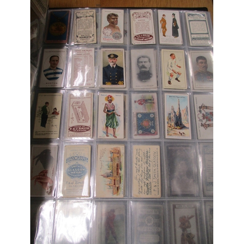 2A - Collection in album of useful odds including Lea Miniatures, Old Pottery and Porcelain, Morris Golf ... 