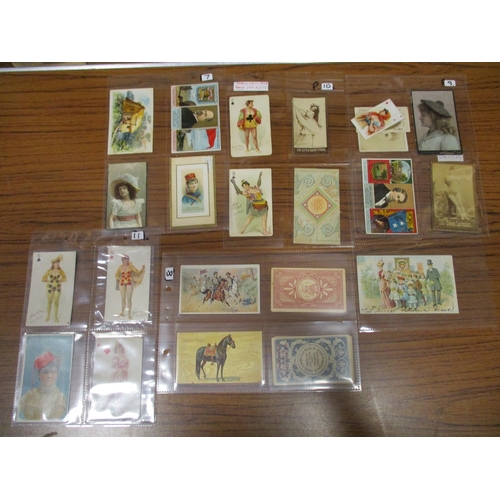 34 - Collection of odds in plastic sleeves including ranges from Allen & Ginter Celebrated American India... 