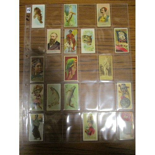 34 - Collection of odds in plastic sleeves including ranges from Allen & Ginter Celebrated American India... 