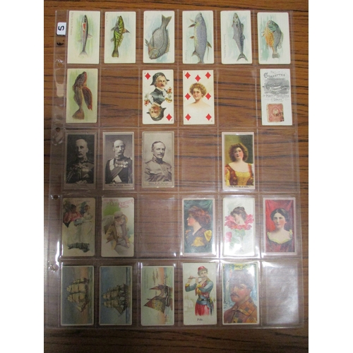 34 - Collection of odds in plastic sleeves including ranges from Allen & Ginter Celebrated American India... 