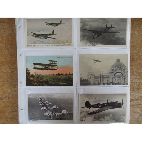 80 - Aviation. coln on loose sheets. Salmon pub. artist drawn A.F. Bannister, Tuck pub. 'In the Air', Val... 