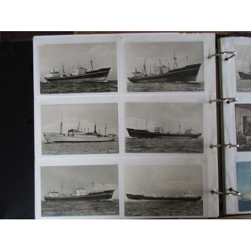 98 - Shipping. Coln. in large modern album of merchant shipping photographic, ptd. and few artist drawn i... 