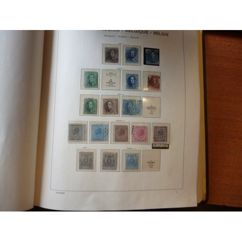 121 - Belgium. Early to middle-period M/U coln in 1 Schaubek album, incl 1849 vals to 20c U, with shades, ... 