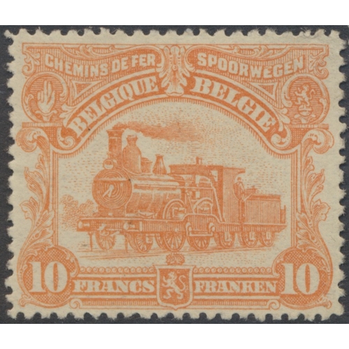 124 - Belgium. Railway Parcels. M/U coln on album leaves, incl 1879-82 vals to 1f grey U, 1882-94 vals to ... 