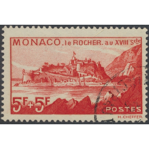 155 - Monaco. A mint and used coln on pages from a stock book with 1885 vals to 1f unused/U with some dupl... 