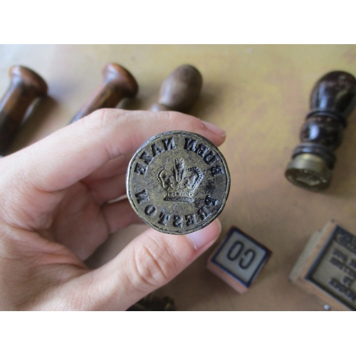 192 - Postal History. Lancashire Post Office handstamp devices, comprising 2 Victorian boxed T-shaped expl... 