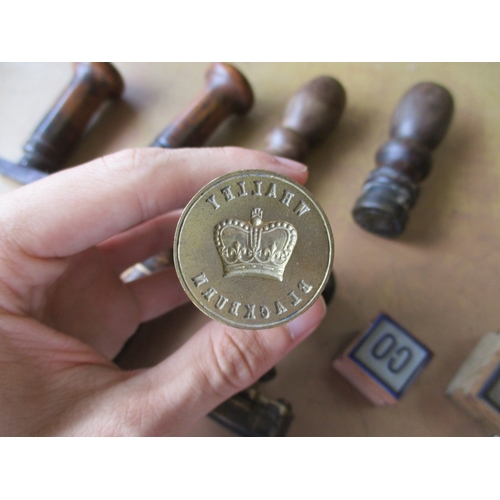 192 - Postal History. Lancashire Post Office handstamp devices, comprising 2 Victorian boxed T-shaped expl... 