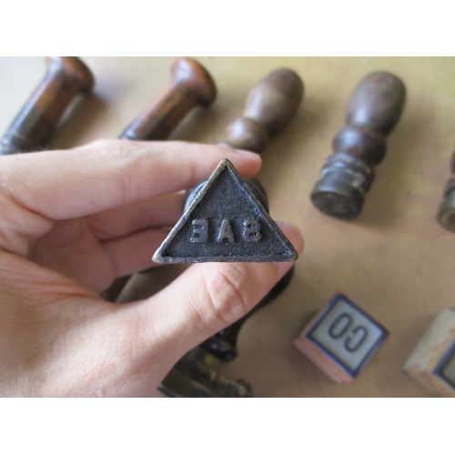 192 - Postal History. Lancashire Post Office handstamp devices, comprising 2 Victorian boxed T-shaped expl... 