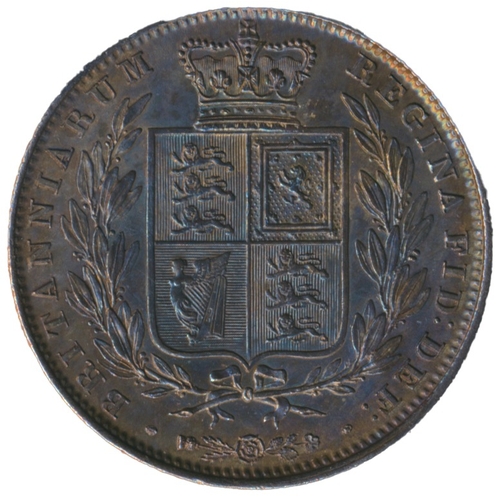 596 - 1846 half crown good extremely fine, toned. (See photo) (Y)
