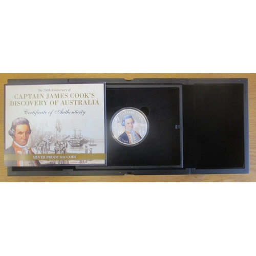 921 - Jersey. 2020 'The 250th Anniversary of Captain James Cook's Discovery of Australia' boxed 5oz silver... 