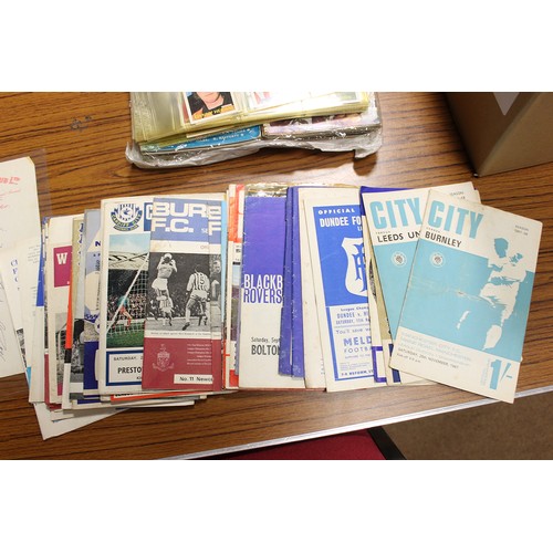 105 - Misc. Collectables. With football memorabilia incl. programmes mostly late 1950s-1970s, tickets, Typ... 