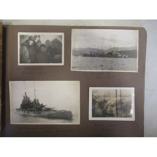 164 - Mixed range of mostly militaria including a WW2 photo album of a sailor who served on HMS Oribi whic... 