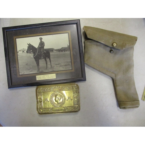 164 - Mixed range of mostly militaria including a WW2 photo album of a sailor who served on HMS Oribi whic... 