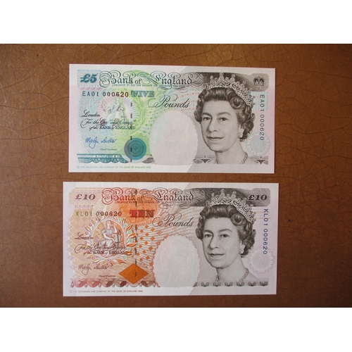 239 - D.H.F. Somerset. £5 JS45 898974/ 998974 different numbers extremely fine. (Duggleby B343, Banknote Y... 