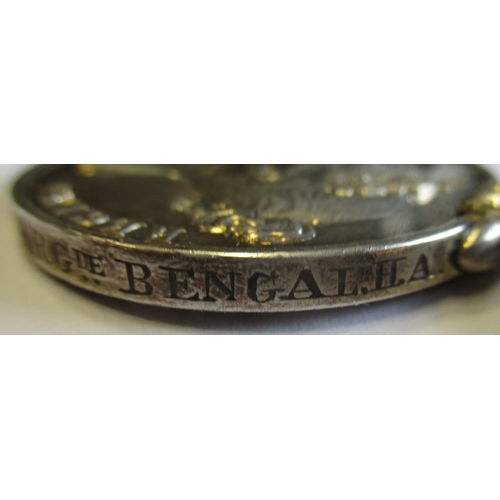 25 - 1854 India GSM North West Frontier clasp re-named in neat engraved style to 5290 Gunner Edwrd Howard... 