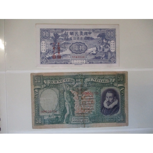 266 - World collection with Northern Ireland First Trust 1994 £10 uncirculated, National Bank 1939 £1 fine... 