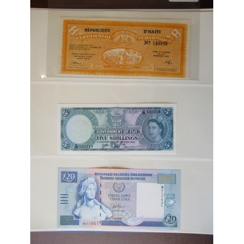 266 - World collection with Northern Ireland First Trust 1994 £10 uncirculated, National Bank 1939 £1 fine... 