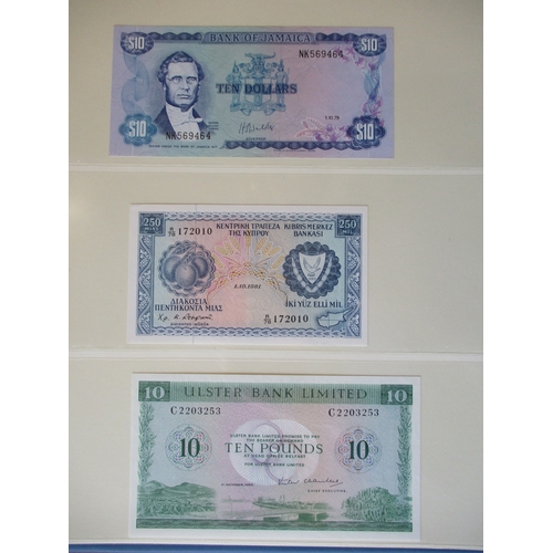 266 - World collection with Northern Ireland First Trust 1994 £10 uncirculated, National Bank 1939 £1 fine... 