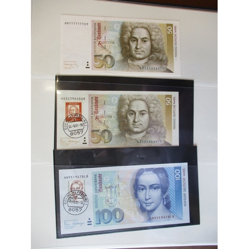 268 - World collection in album generally uncirculated, many with interesting numbers including Ireland 19... 