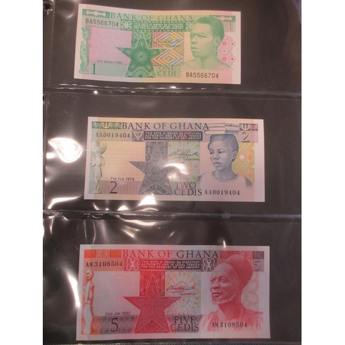 276 - Collection of mostly Africa and Oceania banknotes in 3 albums, largely mid to late 20th century, gen... 