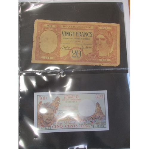 276 - Collection of mostly Africa and Oceania banknotes in 3 albums, largely mid to late 20th century, gen... 