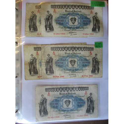 277 - World collection in 5 albums with China, Northern Ireland Bank of Ireland £1 1942-43 Adams fair/fine... 