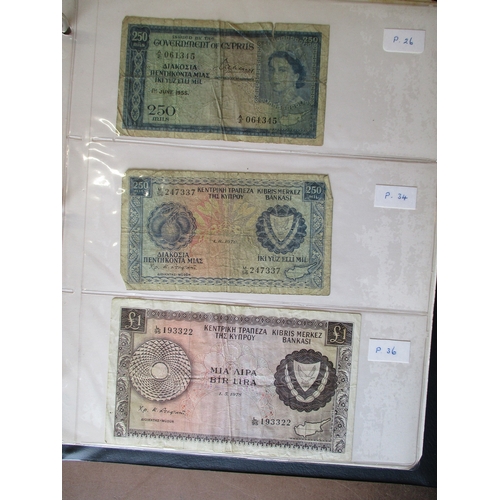 290 - World collection in 4 albums with Malta 1940 £1 fine, Japan, Hong Kong Hong Kong & Shanghai Banking ... 