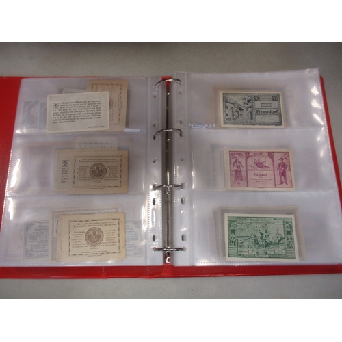 310 - Austria. Large collection of Notgeld in 4 volumes, generally uncirculated, wide variety, plus pair o... 