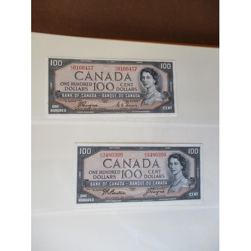 313 - Canada. Collection generally uncirculated with 1935 $1 English extremely fine, 1954 Beattie/ Coyne $... 