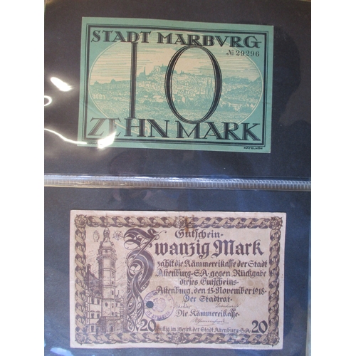 326 - Germany. Notgeld collection in 3 albums with Bielefeld 50pf (2), silk 25m (2), etc (approx 720) plus... 