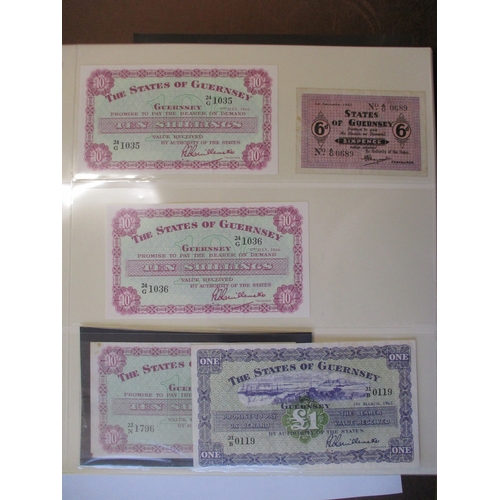 327 - Guernsey. Collection in album generally uncirculated with 6d 1943 very fine, 10/- 1966 (2 consecutiv... 