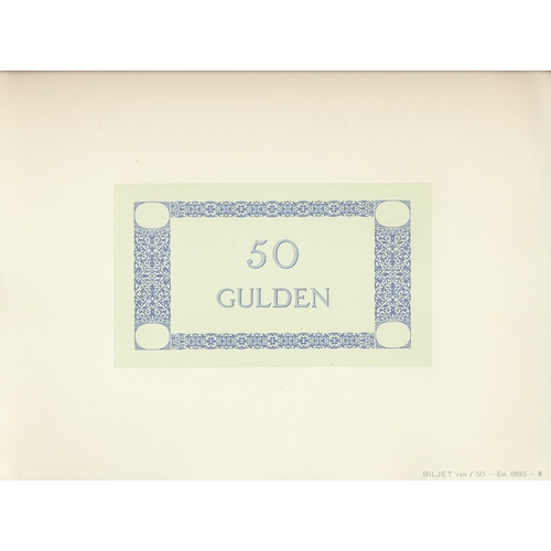 351 - Netherlands. Muntbiljet 1905 presentation album containing loose leaf proofs in various colours and ... 