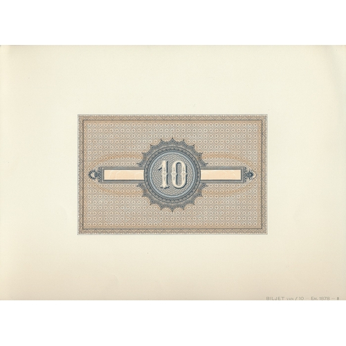 351 - Netherlands. Muntbiljet 1905 presentation album containing loose leaf proofs in various colours and ... 