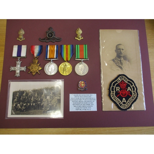 49 - WW1 Military Cross un-named as issued, 1914-15 Star to 697 Sjt O. Mayers R.F.A., BWM and Victory Med... 