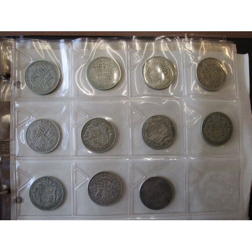 490 - Collection in album and loose with George V to Elizabeth II date runs of half crowns, florins, shill... 