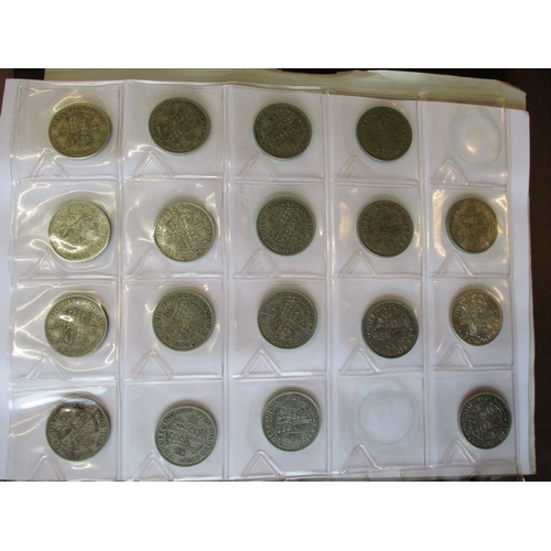 490 - Collection in album and loose with George V to Elizabeth II date runs of half crowns, florins, shill... 