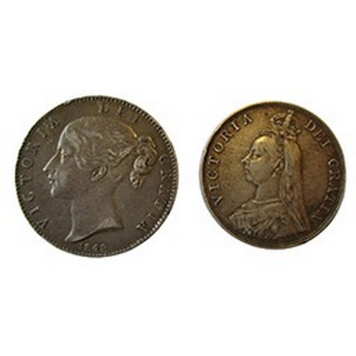 500 - Milled range with crowns 1845 very fine, 1820 (2) fair, half crowns 1816 George IV bare head fair, d... 