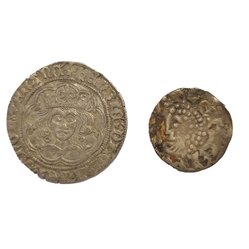 506 - Pair of coins fair/fine with Scotland William I penny and Henry VI Annulet issue groat in Franklin M... 