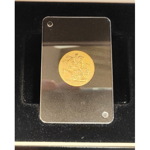 638 - Investment Gold Lot - documents required. 1890 boxed sovereign extremely fine. (Y)