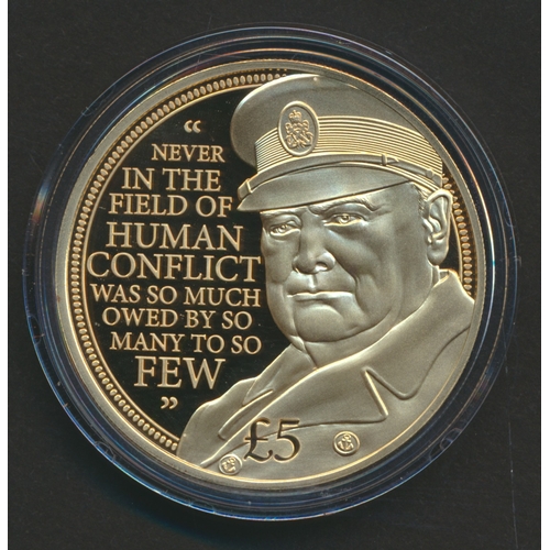 715 - Investment Gold Lot - documents required. Jersey. 2015 £5 Sir Winston Churchill boxed proof FDC. (R)