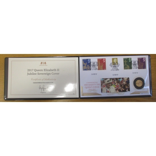 735 - Investment Gold lot - documents required. 2017 'Queen Elizabeth II Jubilee' with uncirculated 1957 s... 