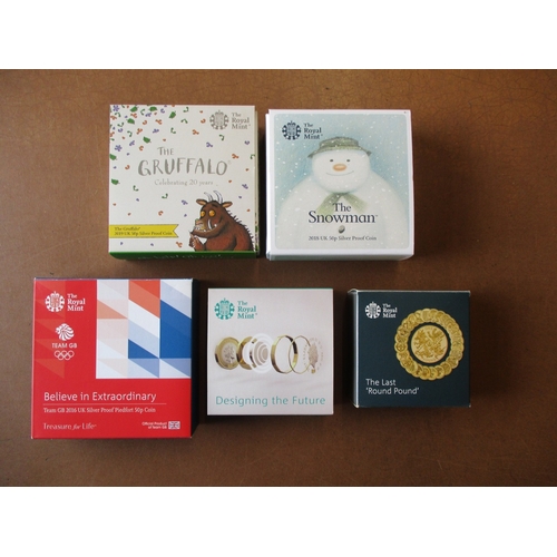 750 - Boxed silver proofs FDC with £5 piedfort 2016 Birthday, £5 2017 Jubilee, 1977 crown re-issue, £2 pie... 