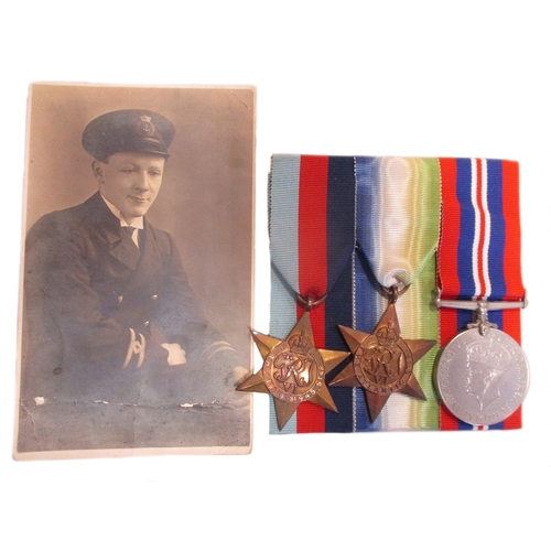 76 - Father and son groups with:
1. WW2 OBE (1943), WW1 BWM, Mercantile Marine War Medal, WW2 1939-1945, ... 