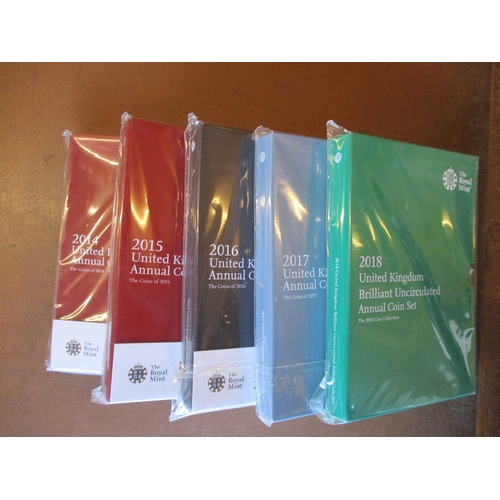 766 - Royal Mint uncirculated year sets 2014-2023. Qty 10 sets (B)