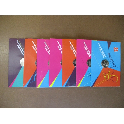 784 - Modern ranges with 2012 Olympics CuNi 50p's uncirculated on Royal Mint cards (25), plus Royal Mint S... 