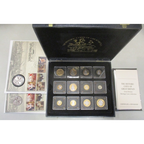 795 - 2009-2012 'London Olympics' silver proof cased set of 24 FDC, plus 2019 'Victorian Britain' silver p... 